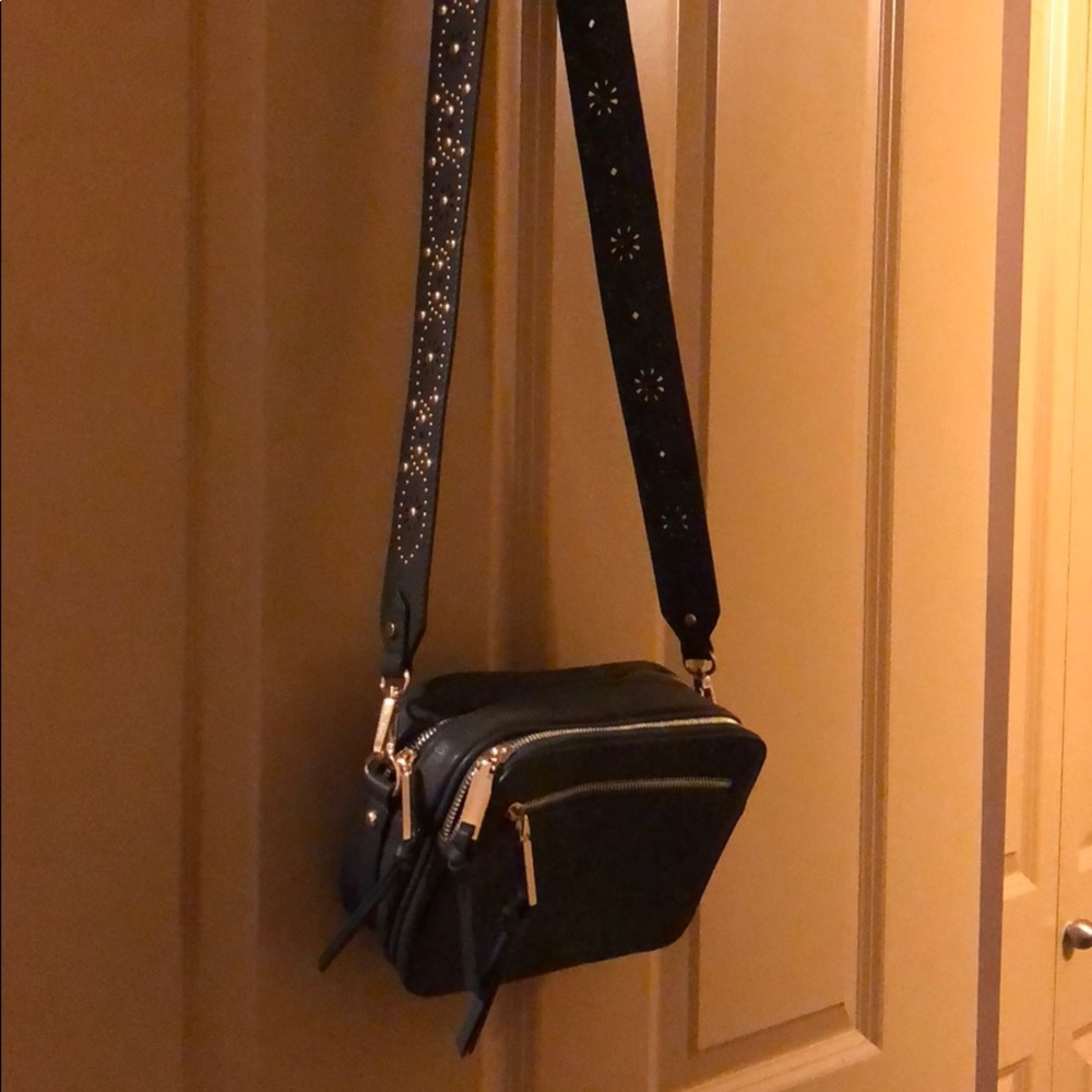 Free People Studded Crossbody Gray Bag NWOT